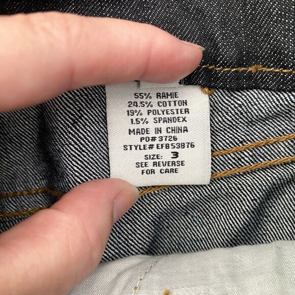 Paris Blues Denim Maxi Skirt Dark Wash Flared 90s Y2K Juniors Size 3 - Picture 10 of 14